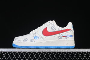 Nike Air Force 1'07 Low Collaboration White Red Blue Air Force 1 Low Top Casual Skate Shoes SC0601-572