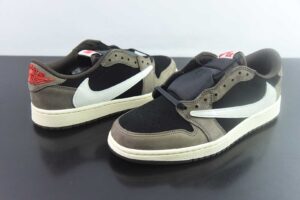 YLJ65332142 Travis Scott x Air Jordan 1 OG TS SP Reverse Swoosh 4.0 Brown CQ4277-001