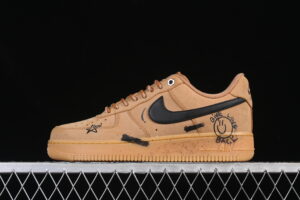 Nike Air Force 1'07 Low Wheat Air Force 1 Low Top Casual Skate Shoes Graffiti CJ9179-700