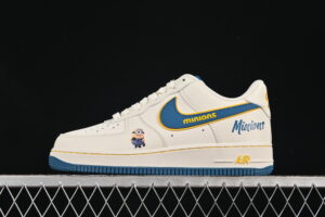 Nike Air Force 1'07 Low Yellow White Blue Air Force 1 Low Top Casual Skate Shoes SC0601-566