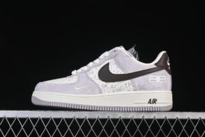 Nike Air Force 1'07 Low Collaboration White Brown Air Force 1 Low Top Casual Skate Shoes YF9511-806