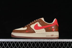 Nike Air Force 1'07 Low Limited Brown Red Air Force 1 Low Top Casual Skate Shoes NH0601-538