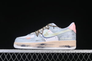 Nike Air Force 1'07 Low Air Force 1 Low Top Casual Skate Shoes Graffiti Hand Painted YT0303-222