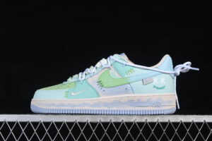 Nike Air Force 1'07 Low Air Force 1 Low Top Casual Skate Shoes Graffiti Hand Painted DB3301-919
