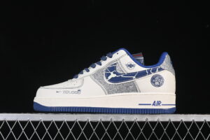 Nike Air Force 1'07 Low Collaboration Star Pattern Air Force 1 Low Top Casual Skate Shoes Double Swoosh Glitter DD1982-306