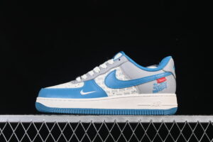 Nike Air Force 1'07 Low Collaboration White Blue Grey Air Force 1 Low Top Casual Skate Shoes XD2588-607