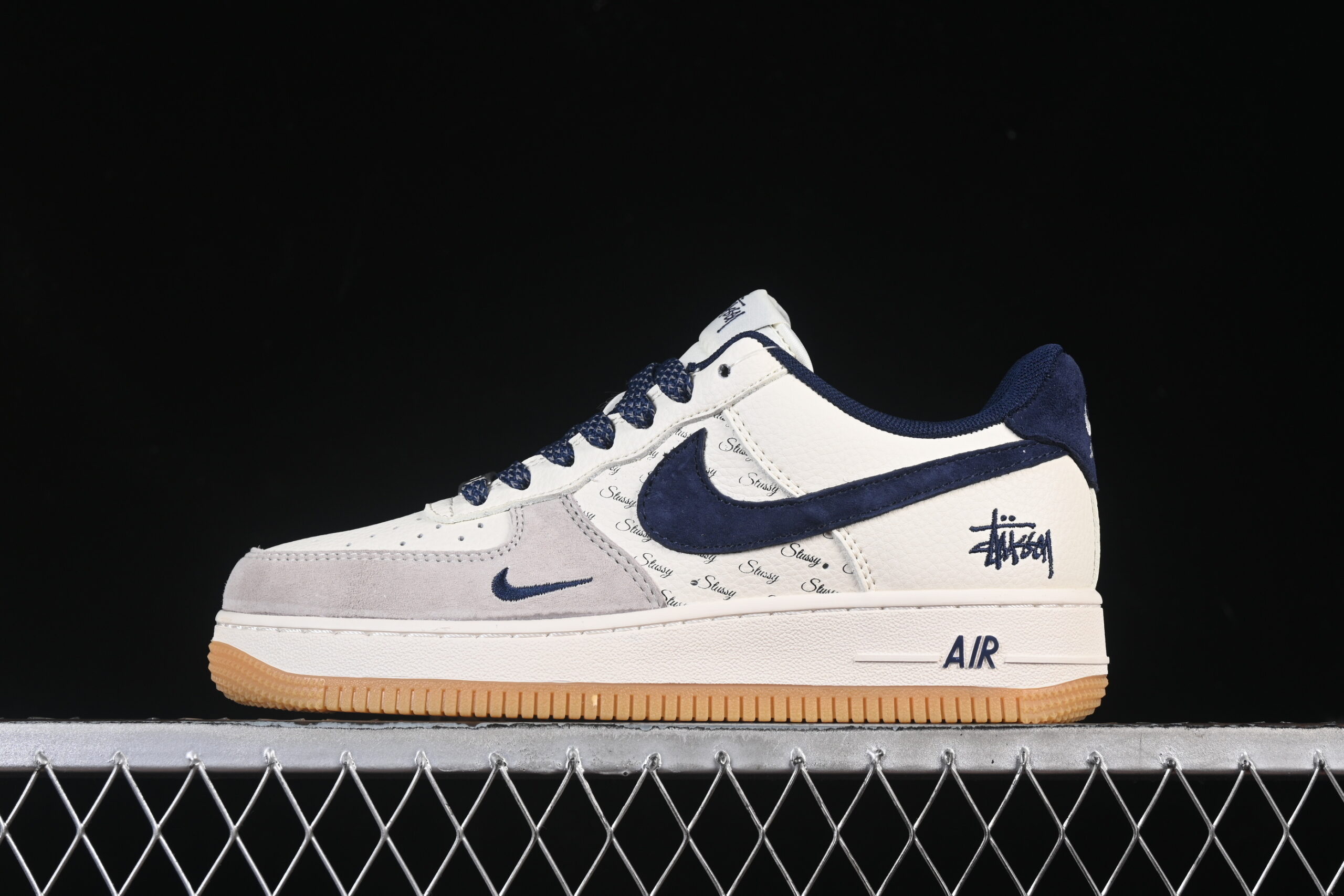 Nike Air Force 1'07 Low Collaboration Cream Blue Air Force 1 Low Top Casual Skate Shoes JS8028-016