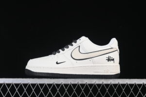 Nike Air Force 1'07 Low Collaboration Cream Black Air Force 1 Low Top Casual Skate Shoes CS5288-046