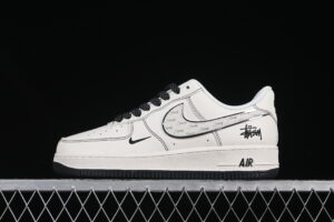 Nike Air Force 1'07 Low Collaboration Cream Black Air Force 1 Low Top Casual Skate Shoes HH7518-040