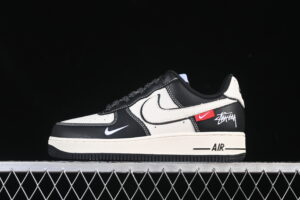 Nike Air Force 1'07 Low Collaboration Classic Black White Air Force 1 Low Top Casual Skate Shoes DD1982-318