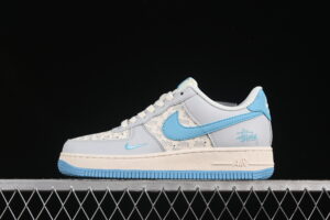 Nike Air Force 1'07 Low Collaboration Blue Air Force 1 Low Top Casual Skate Shoes JJ2508-717