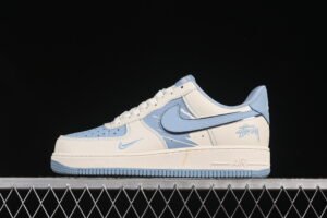 Nike Air Force 1'07 Low Collaboration Blue Air Force 1 Low Top Casual Skate Shoes Graffiti KK1988-090