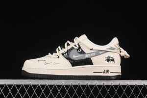 Nike Air Force 1'07 Low Collaboration Black Air Force 1 Low Top Casual Skate Shoes DM6868-073