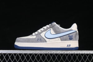 Nike Air Force 1'07 Low Collaboration White Blue Grey Suede Air Force 1 Low Top Casual Skate Shoes XD9314-610