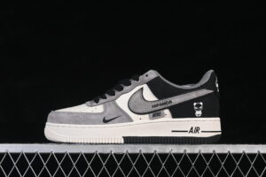 Nike Air Force 1'07 Low Collaboration Black Grey Air Force 1 Low Top Casual Skate Shoes XD9314-611