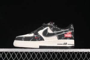 Nike Air Force 1'07 Low Collaboration Black Air Force 1 Low Top Casual Skate Shoes YX5066-312