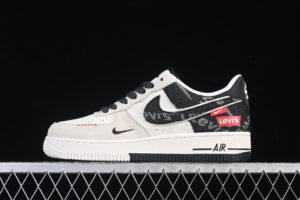 Nike Air Force 1'07 Low Collaboration Cream Grey Black Air Force 1 Low Top Casual Skate Shoes MZ9588-800