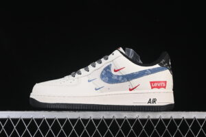 Nike Air Force 1'07 Low Collaboration Cream Blue Air Force 1 Low Top Casual Skate Shoes QW5606-261