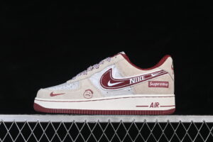 Nike Air Force 1'07 Low Cream Red Air Force 1 Low Top Casual Skate Shoes SS1979-012