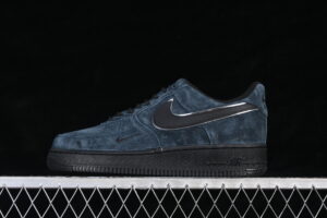 Nike Air Force 1'07 Low Blue Black Suede Low Top Casual Skate Shoes ZH0316-157