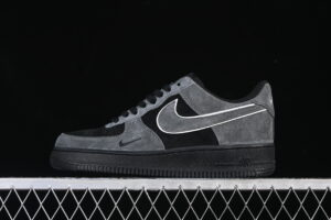 Nike Air Force 1'07 Low Grey Black Suede Air Force 1 Low Top Casual Skate Shoes ZH0316-133