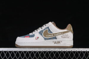 Nike Air Force 1'07 Low White Blue Air Force 1 Low Top Casual Skate Shoes DD1982-346