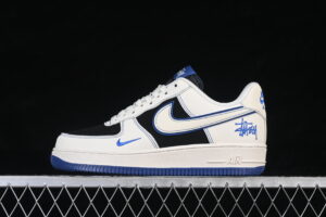 Nike Air Force 1'07 Low White Black Blue Air Force 1 Low Top Casual Skate Shoes DN1688-811