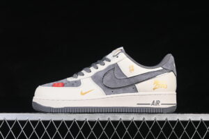 Nike Air Force 1'07 Low Cream White Grey Air Force 1 Low Top Casual Skate Shoes HT5088-615
