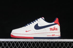 Nike Air Force 1'07 Low Cream White Red Blue Air Force 1 Low Top Casual Skate Shoes NH0601-544
