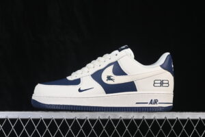 Nike Air Force 1'07 Low Cream White Blue Air Force 1 Low Top Casual Skate Shoes DN1688-817