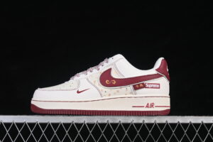 Nike Air Force 1'07 Low Cream White Red Air Force 1 Low Top Casual Skate Shoes XL1982-336