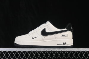 Nike Air Force 1'07 Low Cream White Black Air Force 1 Low Top Casual Skate Shoes DW8806-001