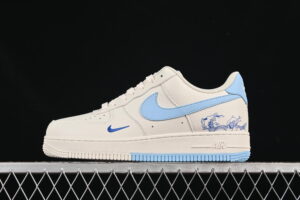 Nike Air Force 1'07 Low Cream Blue Air Force 1 Low Top Casual Skate Shoes CS5288-027