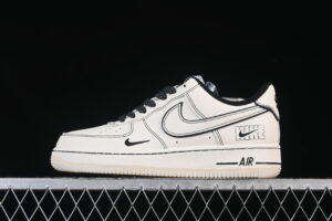 Nike Air Force 1'07 Low Cream Black Air Force 1 Low Top Casual Skate Shoes SM6668-115