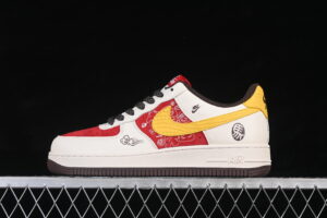 Nike Air Force 1'07 Low Red White Yellow Air Force 1 Low Top Casual Skate Shoes JP2026-155