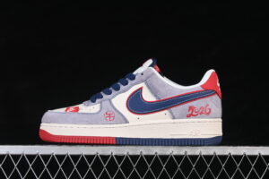 Nike Air Force 1'07 Low Red Blue Air Force 1 Low Top Casual Skate Shoes HT5088-625