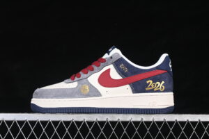 Nike Air Force 1'07 Low Red Air Force 1 Low Top Casual Skate Shoes JP2026-153
