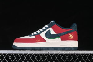 Nike Air Force 1'07 Low Red Black White Air Force 1 Low Top Casual Skate Shoes HT5088-622