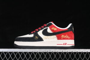 Nike Air Force 1'07 Low Red Black Air Force 1 Low Top Casual Skate Shoes QW5288-117