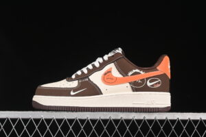Nike Air Force 1'07 Low Nike Collaboration Brown Air Force 1 Low Top Casual Skate Shoes KK1988-080