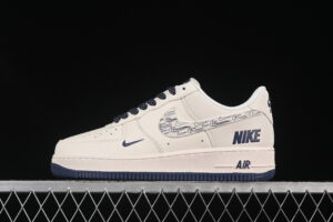 Nike Air Force 1'07 Low Nike Collaboration Blue Air Force 1 Low Top Casual Skate Shoes HH7518-047