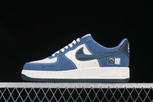 Nike Air Force 1'07 Low Nike Collaboration White Blue Air Force 1 Low Top Casual Skate Shoes KK1988-068