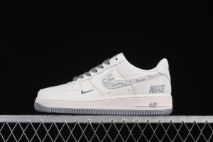 Nike Air Force 1'07 Low Nike Collaboration Cream Grey Air Force 1 Low Top Casual Skate Shoes HH7518-048