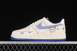 Nike Air Force 1'07 Low Nike Collaboration Blue Air Force 1 Low Top Casual Skate Shoes DF0188-053