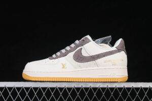 Nike Air Force 1'07 Low Collaboration Cream Brown Yellow Air Force 1 Low Top Casual Skate Shoes QW5606-262