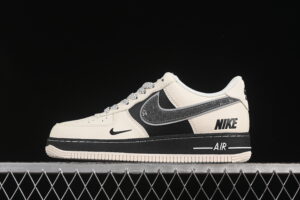 Nike Air Force 1'07 Low Collaboration Cream Black Air Force 1 Low Top Casual Skate Shoes XX3168-206