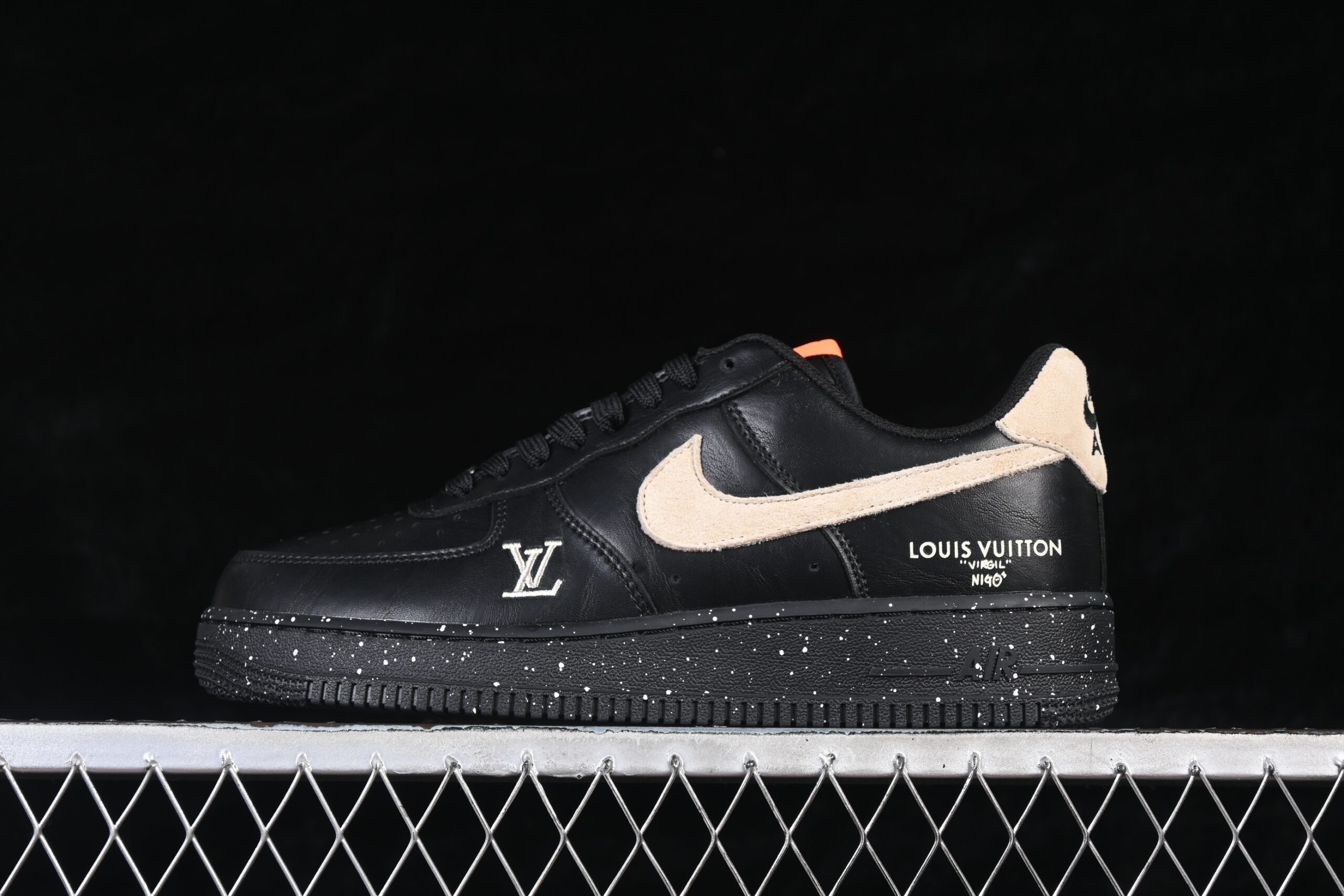 Nike Air Force 1'07 Low Collaboration Black Air Force 1 Low Top Casual Skate Shoes NH0601-586