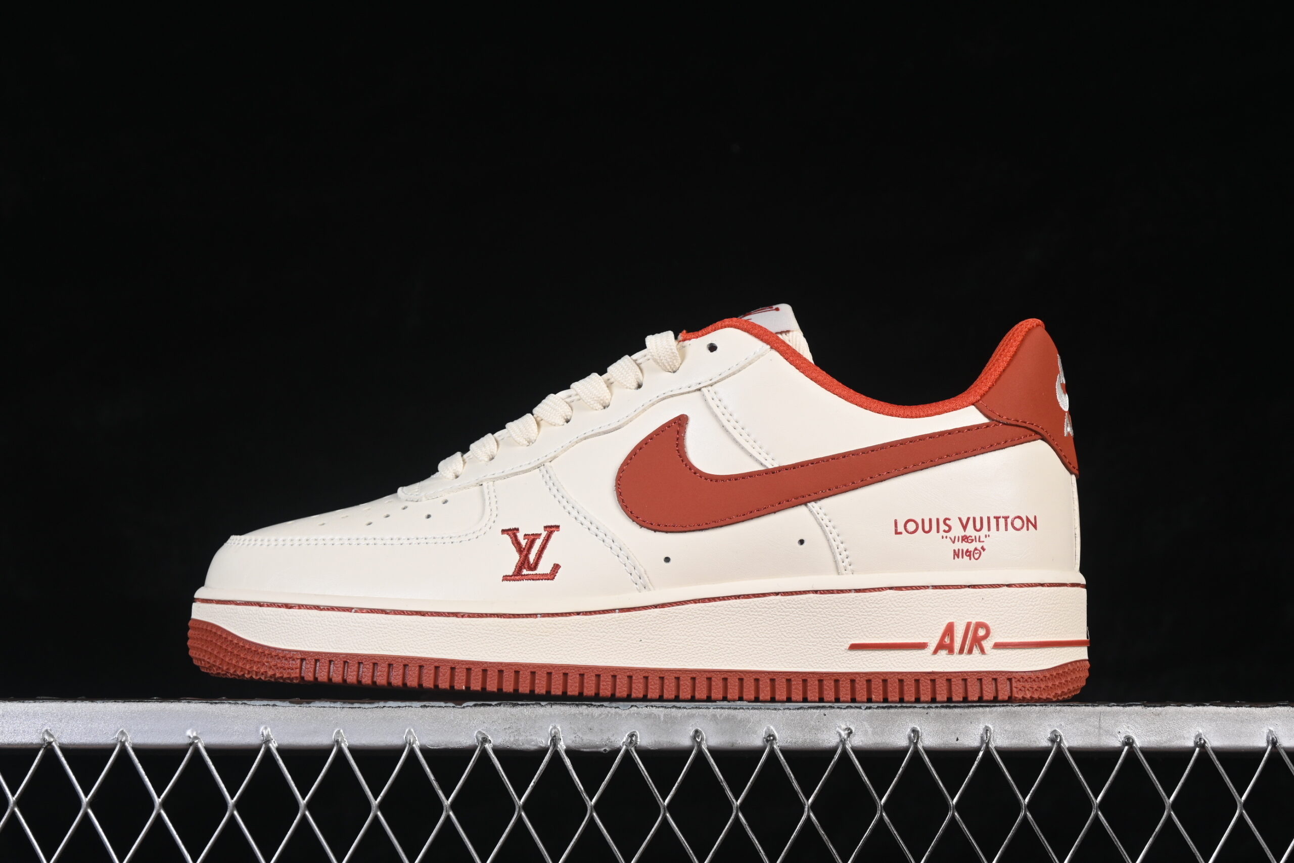 Nike Air Force 1'07 Low Collaboration Red White Air Force 1 Low Top Casual Skate Shoes NH0601-588