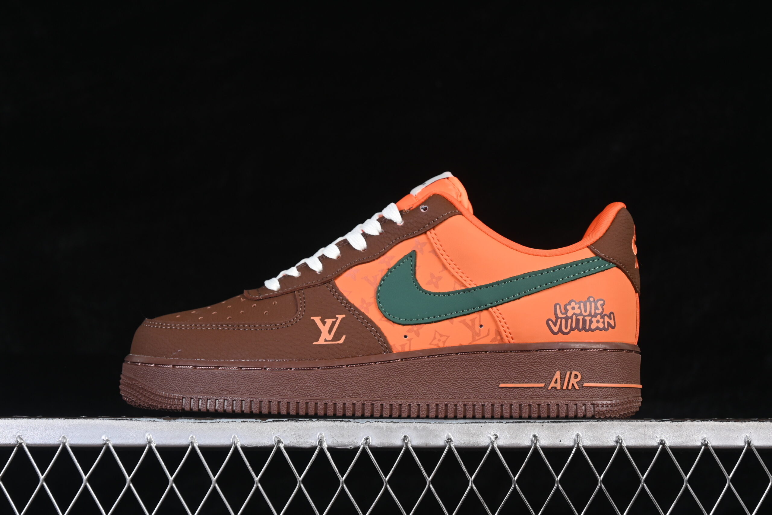 Nike Air Force 1'07 Low Collaboration Brown Green Air Force 1 Low Top Casual Skate Shoes DF0188-126