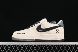Nike Air Force 1'07 Low Collaboration Grey Black Cream Black Air Force 1 Low Top Casual Skate Shoes QW5836-005